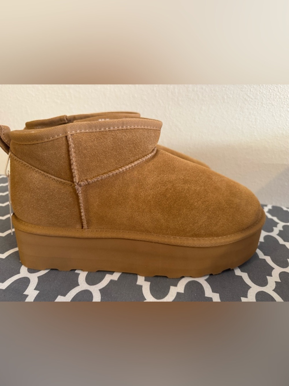 Cushionaire Chestnut Suede Platform Ankle Boots